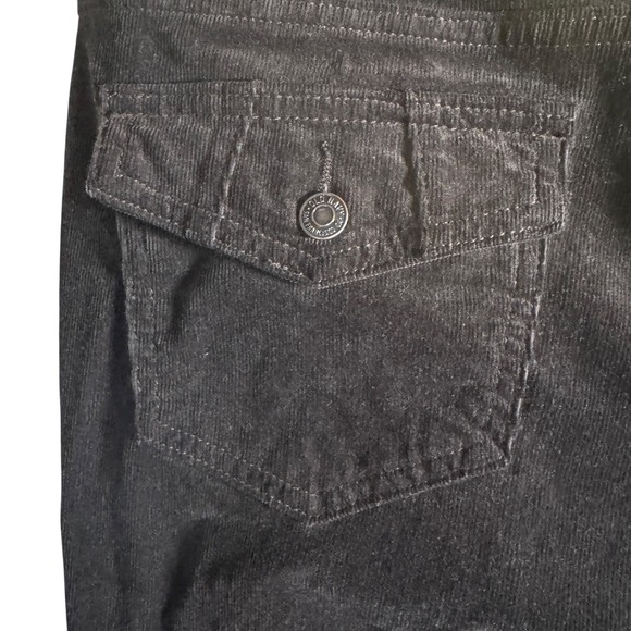 Old Navy Women's 10 Black Corduroy Pants Mid‎ Rise Bootcut Stretch Retro Y2K - Picture 6 of 8